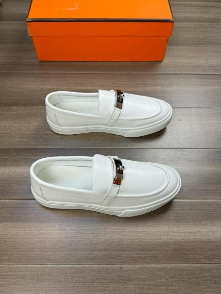 HERMES Game Loafers Men White H231727Z H90