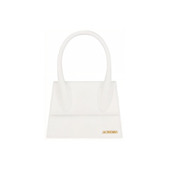Jacquemus Le Chiquito Leather Shoulder Bag Crossbody Bag Handbag Large Size Women's White 21H213BA0033000100 size L24*W9*H18cm
