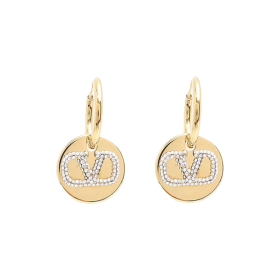 Valentino Logo Earrings Womens Gold ww2j0i67-ycw-mh5