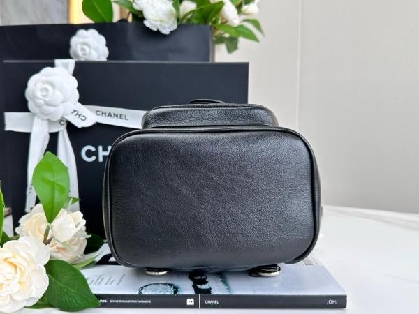 CHANEL Duma Cow Leather Backpack Small Size Women's Black AS2908-B09750-94305 size 18.5*12*18cm cm