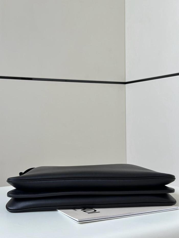 FENDI Peekaboo Calfskin One Shoulder Handbags Medium Size Women's Black 8BN353-AOVH-F0KUR size 33*10*25.5 cm