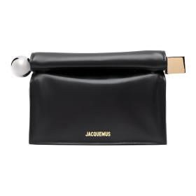 Jacquemus La Pochette Rond Carré Logo Plaque Clutch Bag 233BA3563171990 size 27*13*15 cm