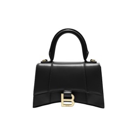 Balenciaga Hourglass Top Handle Xs Black 5928331QJ4M1000 size 18.8*7.9*13cm