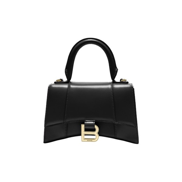 Balenciaga Hourglass Top Handle Xs Black 5928331QJ4M1000 size 18.8*7.9*13cm