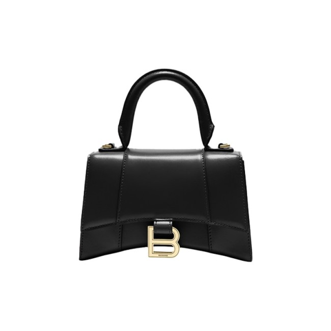 Balenciaga Hourglass Top Handle Xs Black 5928331QJ4M1000 size 18.8*7.9*13cm