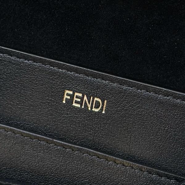 FENDI Peekaboo Calfskin One Shoulder Handbags Medium Size Women's Black 8BN353-AOVH-F0KUR size 33*10*25.5 cm