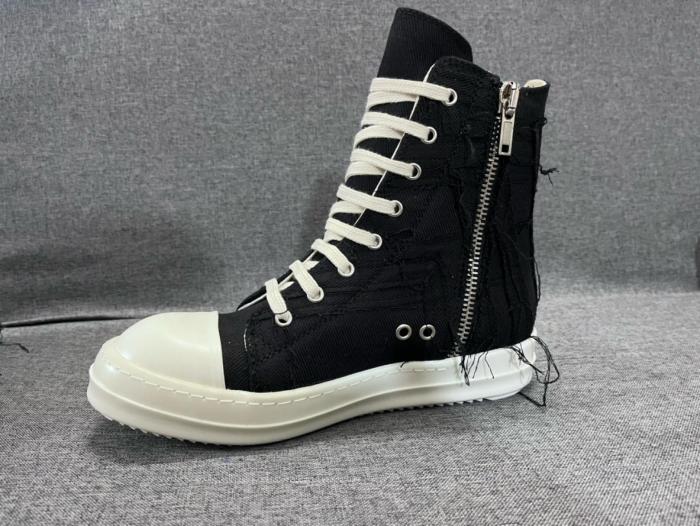 Rick Owens DRKSHDW Slashed Sneaks Black Milk