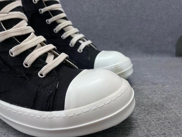 Rick Owens DRKSHDW Slashed Sneaks Black Milk