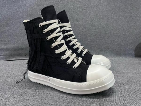 Rick Owens DRKSHDW Slashed Sneaks Black Milk