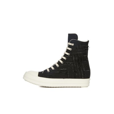 Rick Owens DRKSHDW Slashed Sneaks Black Milk