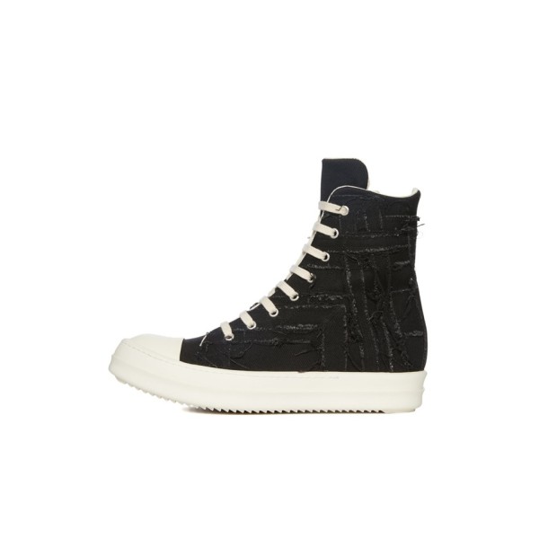 Rick Owens DRKSHDW Slashed Sneaks Black Milk
