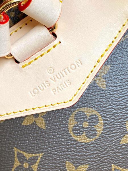 LOUIS VUITTON Montsouris Monogram Coated Canvas Backpack Medium Size Women's Brown M11197 size 35*21*38 cm