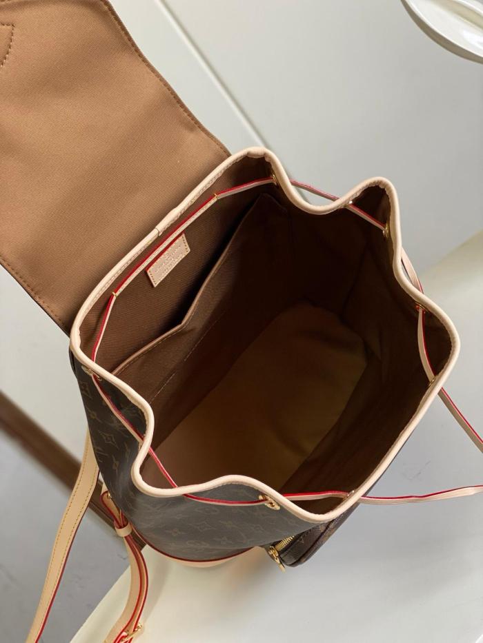 LOUIS VUITTON Montsouris Monogram Coated Canvas Backpack Medium Size Women's Brown M11197 size 35*21*38 cm