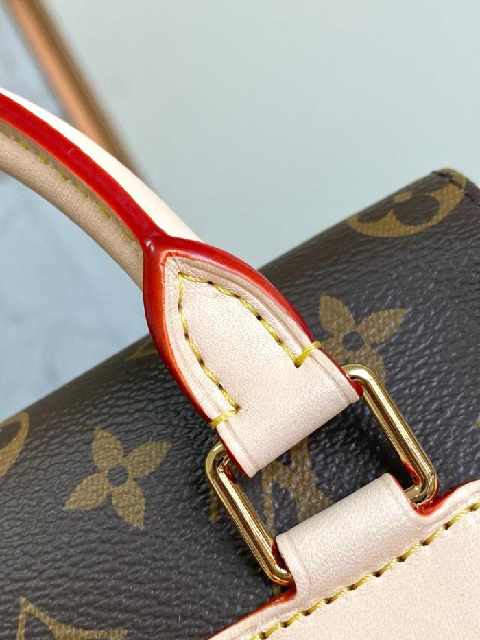 LOUIS VUITTON Montsouris Monogram Coated Canvas Backpack Medium Size Women's Brown M11197 size 35*21*38 cm