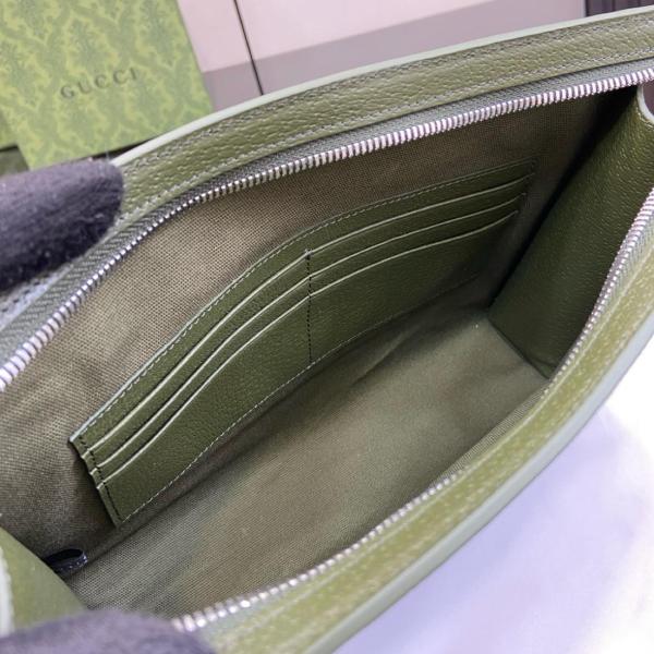 GUCCI Gg Detailed Zipped Clutch Bag 768255FACQC1048 size 26*6*18 cm