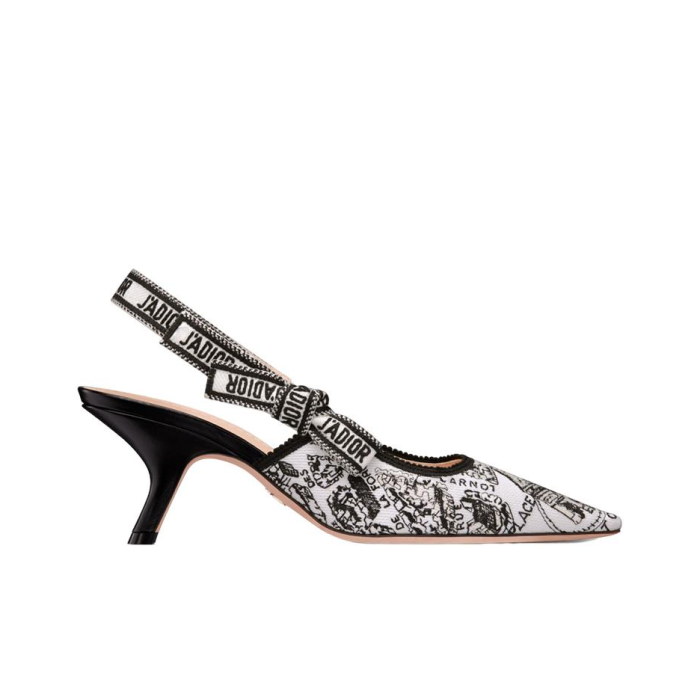 DIOR J'Adior Slim Heel High Heels 6.5cm Women's Black White