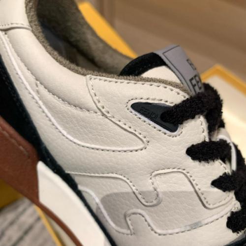 FENDI Match Low Top Suede Black Beige