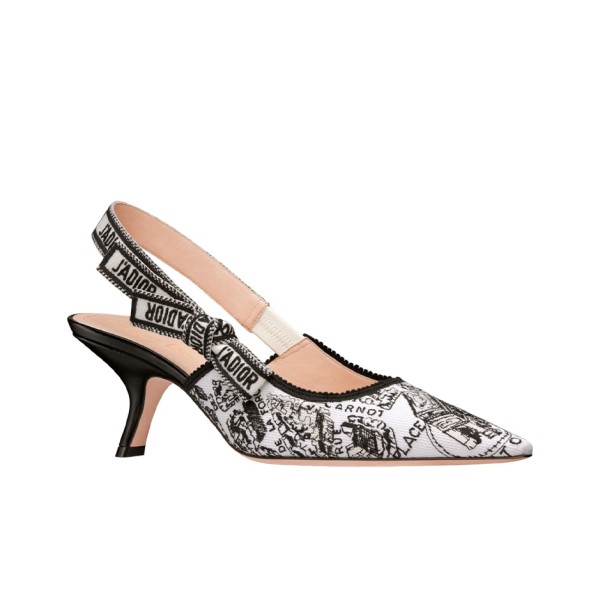 DIOR J'Adior Slim Heel High Heels 6.5cm Women's Black White