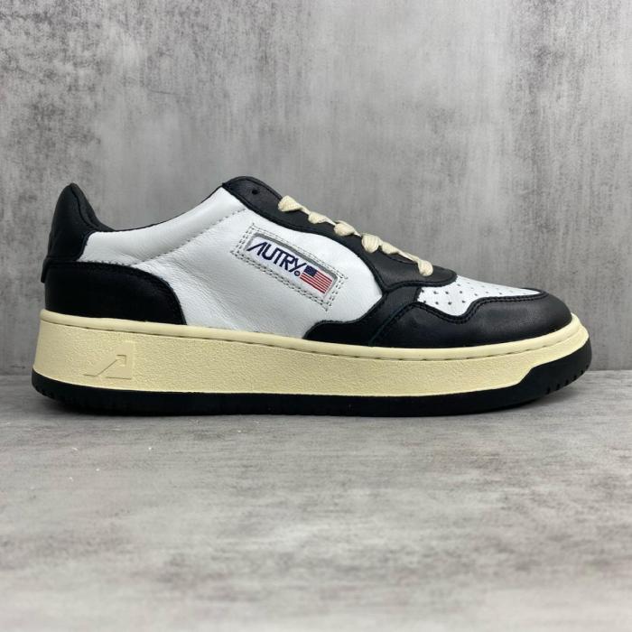 AUTRY Low Super Vintage Mesh Sneakers 'White Black'