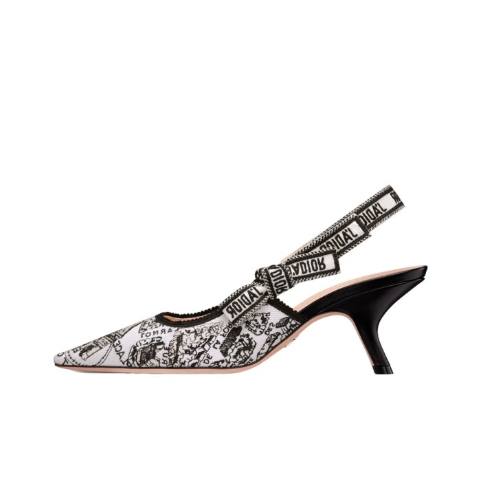 DIOR J'Adior Slim Heel High Heels 6.5cm Women's Black White