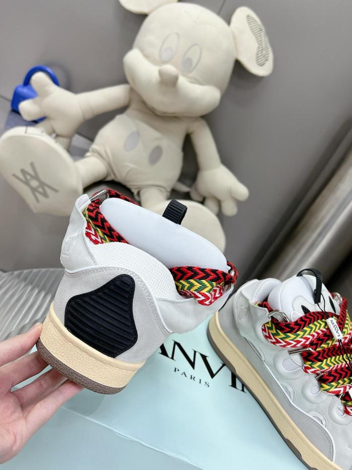 Lanvin Leather Curb White Black Gum