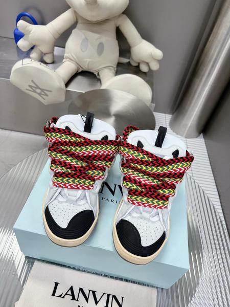 Lanvin Leather Curb White Black Gum