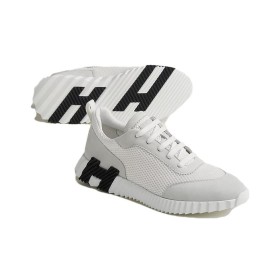 HERMES Bouncing Low-Top Casual Shoes Men's White