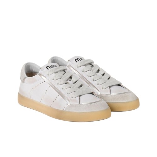 MIU MIU Low-Top Skateboard Shoes Women's White