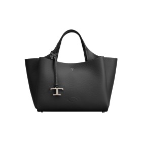 TOD'S Fringe Detailed T Logo Plaque Tote Bag XBWAPAF9100QNKB999 size 29*19.5*18cm