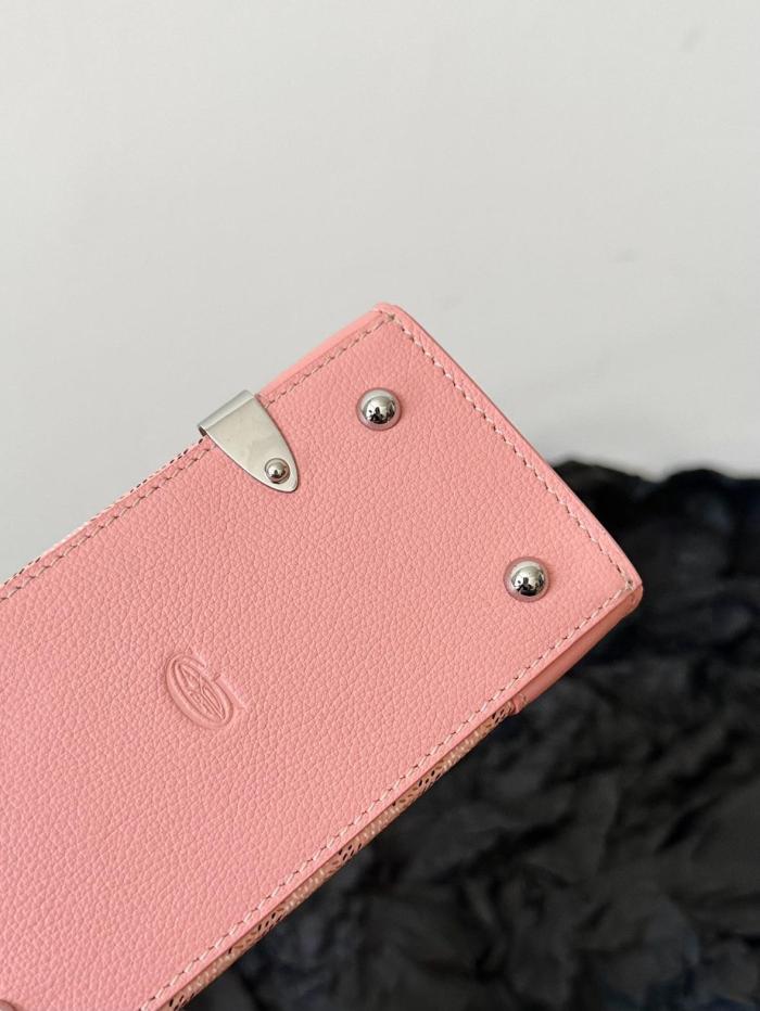 GOYARD Saigon Canvas With Calfskin Shoulder Bag Crossbody Bag Handbag Mini Women's Pink SAIGOBNANTY-42CL42P size 14.5*7*11.5 cm