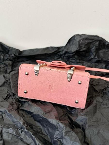 GOYARD Saigon Canvas With Calfskin Shoulder Bag Crossbody Bag Handbag Mini Women's Pink SAIGOBNANTY-42CL42P size 14.5*7*11.5 cm
