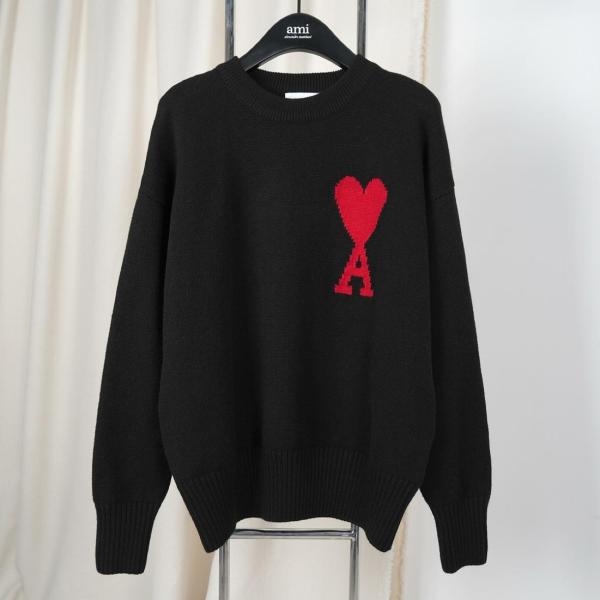 AMIPARIS Ami De Coeur Intarsia Merino Wool Oversized Sweater