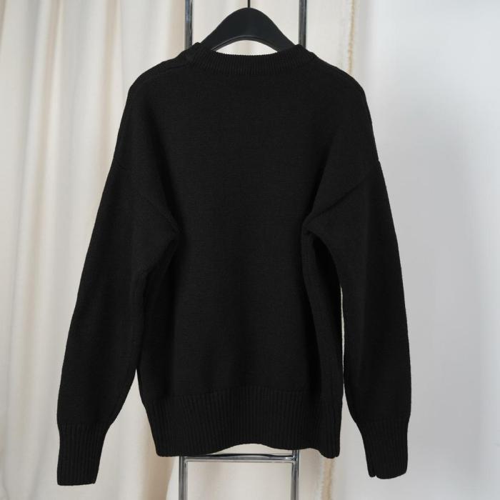 AMIPARIS Ami De Coeur Intarsia Merino Wool Oversized Sweater