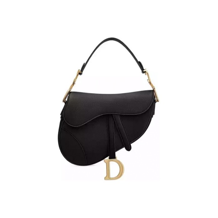 DIOR Saddle Embossed Textured Calfskin Saddle Bag Shoulder Bag Crossbody Bag Women's Black M0446CWVG-M900 size 25*6.5*20 cm
