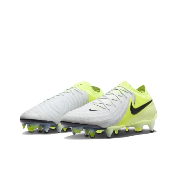 Nike Phantom GX 2 Elite SG Metal Long Studs Anti-Slip Wear-Resistant Soccer Shoes Unisex Silver Yellow