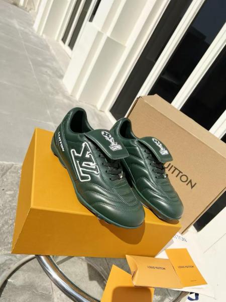 LOUIS VUITTON LV Footprint Soccer Low Top Casual Shoes Men's Green