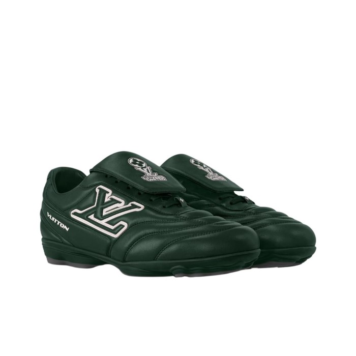 LOUIS VUITTON LV Footprint Soccer Low Top Casual Shoes Men's Green