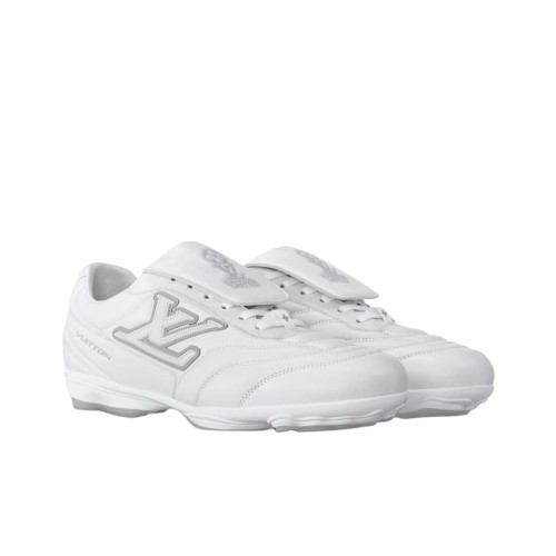 LOUIS VUITTON Footprint Soccer 2025 Spring And Summer Men's Collection Low-Top Casual Shoes Men's White
