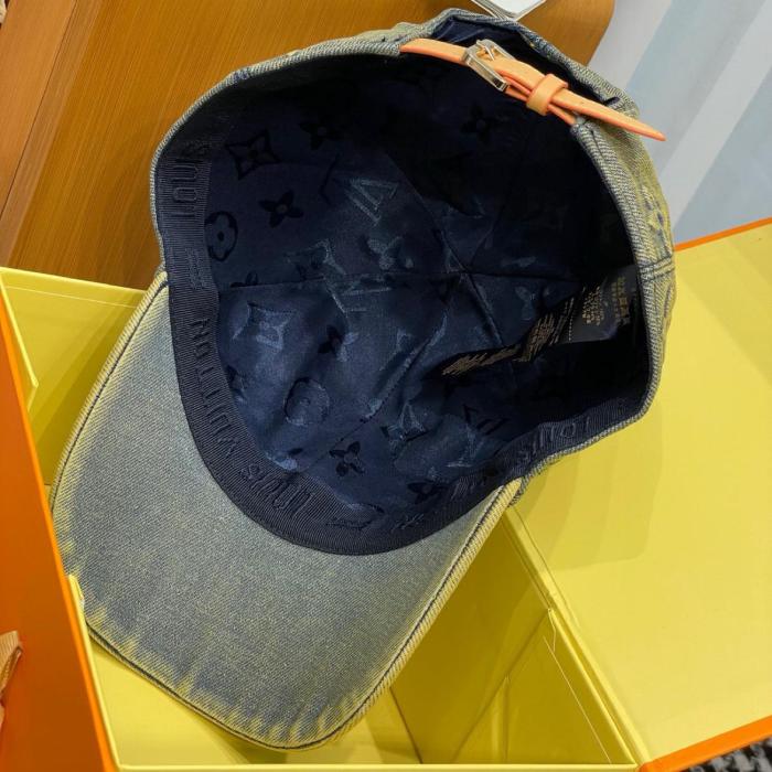 LOUIS VUITTON Monogram Washed Denim Cap