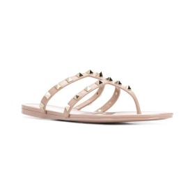 Valentino Rockstud Fashion Slippers Women's Beige