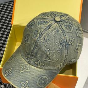 LOUIS VUITTON Monogram Washed Denim Cap