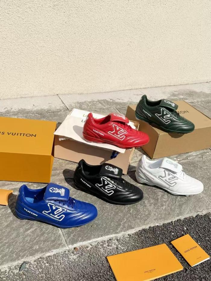 LOUIS VUITTON LV Footprint Soccer Low Top Casual Shoes Men's Green