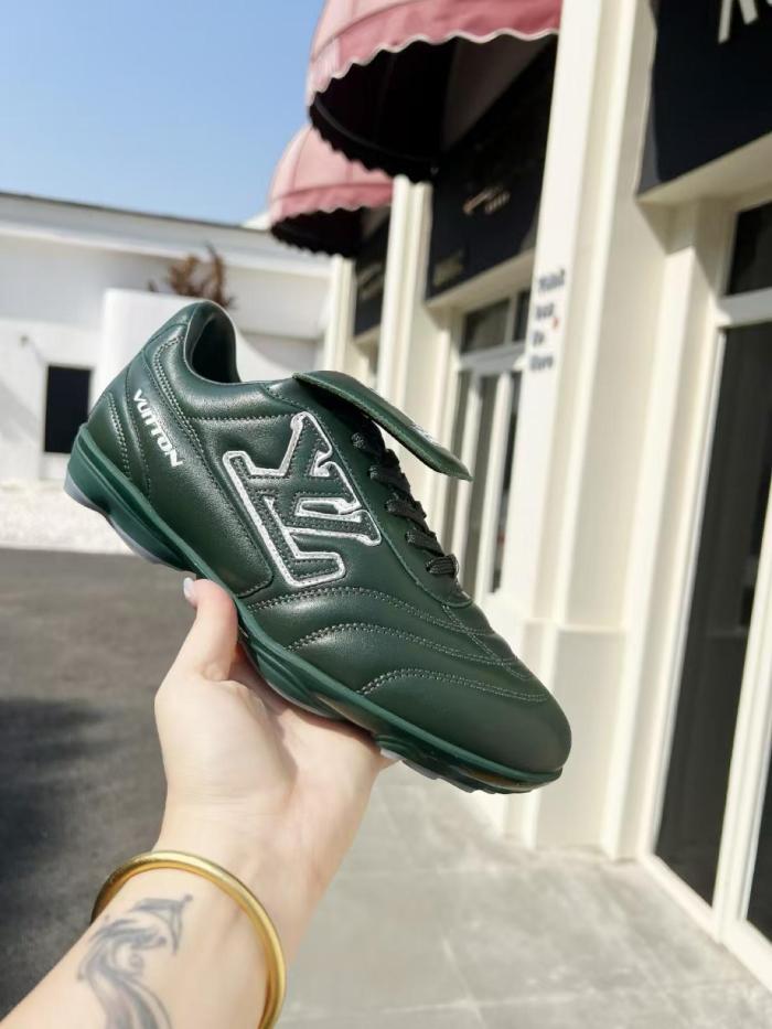 LOUIS VUITTON LV Footprint Soccer Low Top Casual Shoes Men's Green