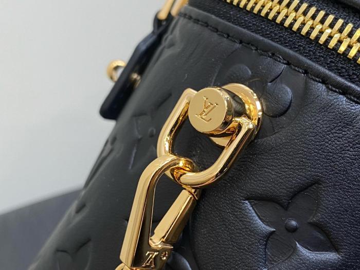 LOUIS VUITTON Vanity Velvety Lambskin Makeup Bag Shoulder Bag Crossbody Bag Handbag Small Size Women's Black M25123 size 19*13*11 cm