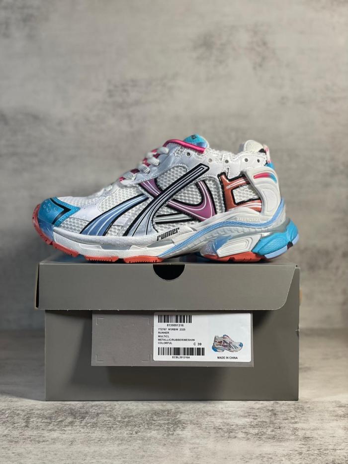Balenciaga Runner Low Top Casual Shoes Women's Blue White