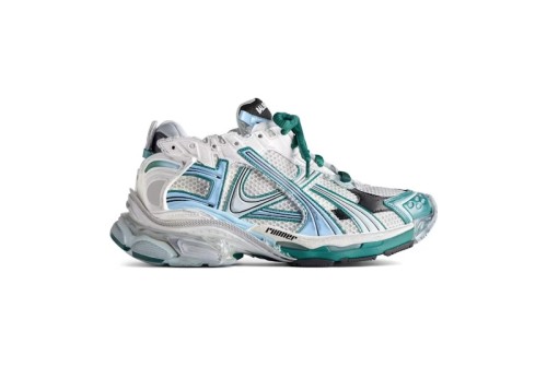 Balenciaga Runner White Green Blue