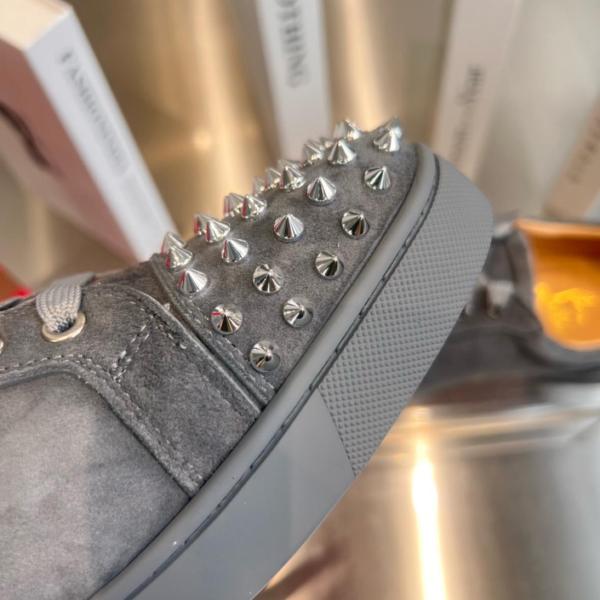 Christian Louboutin Junior Flat Spikes 'Grey'