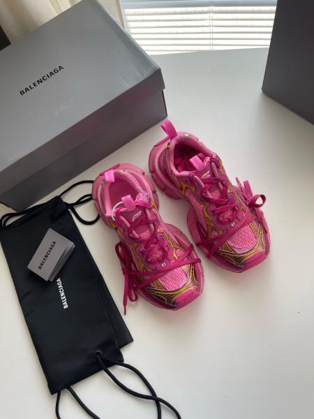Balenciaga 3XL Lace Up Sneakers Women's Pink