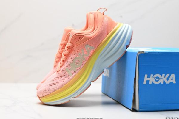 Hoka One One Bondi 8 Shell Coral Peach Parfait (Women's)