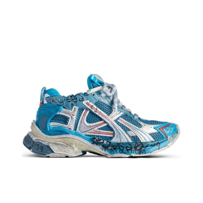 Balenciaga Runner Marathon Low Top Casual Shoes Men's Blue